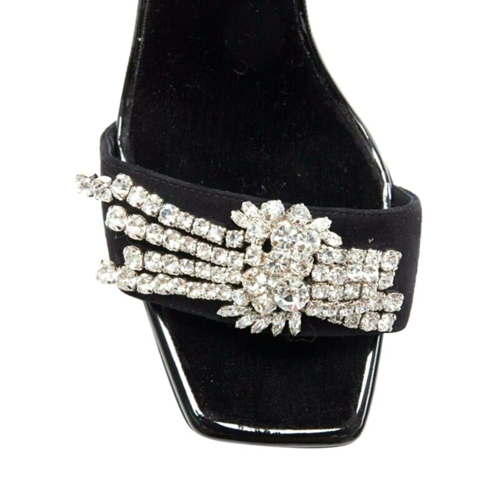 Giuseppe Zanotti 2017 Sabine Black Suede Crystal Embellished Leopard Sandal Eu39 - Picture 7 of 7